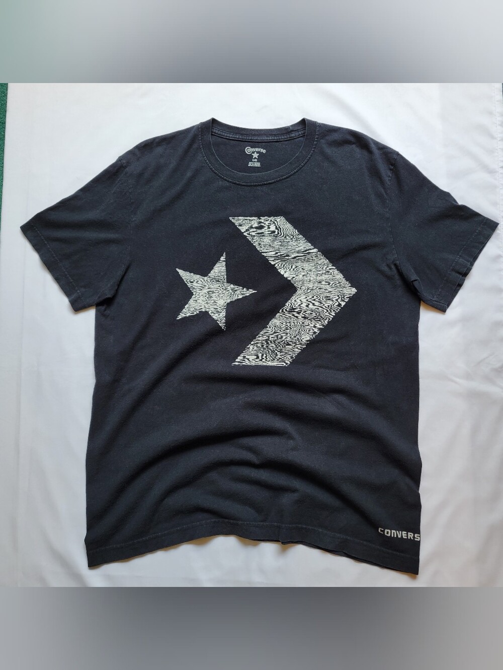 CONVERSE LOGO GRAPHIC T-SHIRT BLACK SIZE LARGE